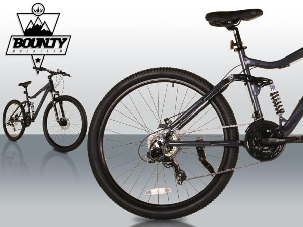 Bounty Boulder Full Suspension Mountainbike mit 18-Gang Shimano Schaltung und Scheibenbremsen für Abenteuerlustige