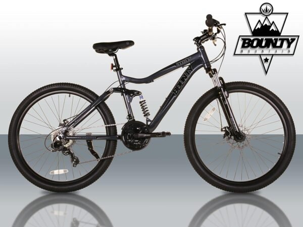 Bounty Boulder Full Suspension Mountainbike mit 18-Gang Shimano Schaltung und Scheibenbremsen für Abenteuerlustige