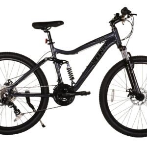 Bounty Full Suspension Mountain Bike - 18 Speed Shimano Gears, Zoom Suspension Forks, Disc Brakes, Alloy Rims - Bicycles for Men