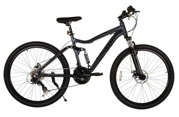 Bounty Full Suspension Mountain Bike - 18 Speed Shimano Gears, Zoom Suspension Forks, Disc Brakes, Alloy Rims - Bicycles for Men