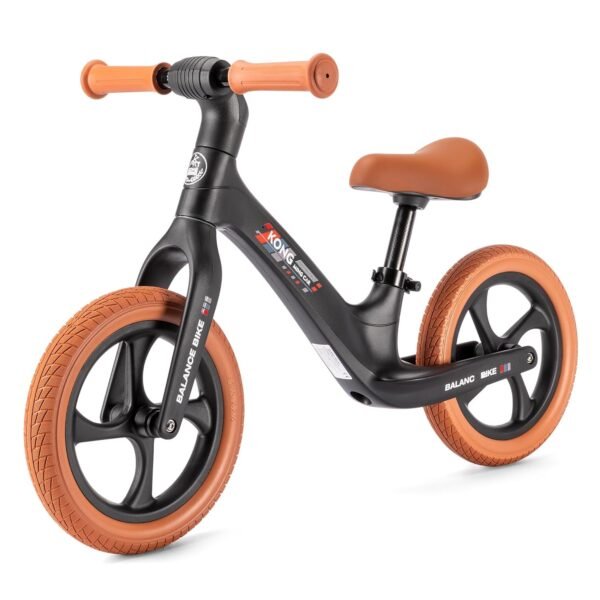 Children's Balance Bike - 12 Inch Balance Bike for Children from 2-6 Years, Height Adjustable with Footrest, Ergonomic Saddle and Puncture-proof Wheels, Up to 35 kg