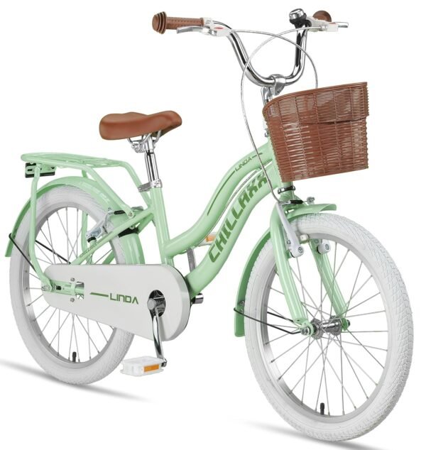Chillaxx Bike Linda Premium Kinder City Bike in 20 Zoll - Fahrrad für Mädchen, Jungen, Hollandfahrrad Citybike Kinderfahrrad, geeignet für 6,7, 8, 9, 10, 11 Jahre