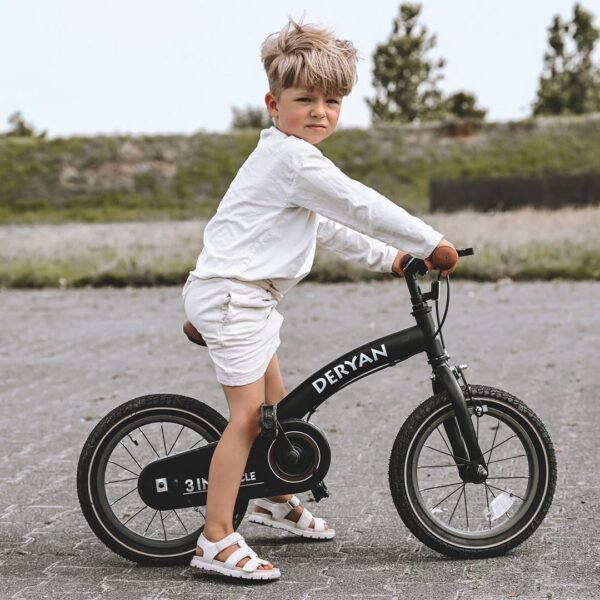Deryan Bike Kids Kinderfahrrad 14 Zoll mit verstellbarem Lenker und Komfortsattel