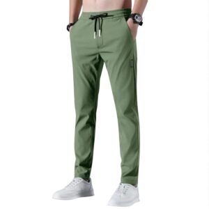 Generisch Herren Freizeithose Lange Jogginghose Schnelltrocknend Atmungsaktiv Sporthose Trainingshose mit Taschen Tunnelzug