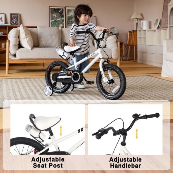 Glerc Kinderfahrrad 12 Zoll mit Federung und sicherer Handbremse für Anfänger