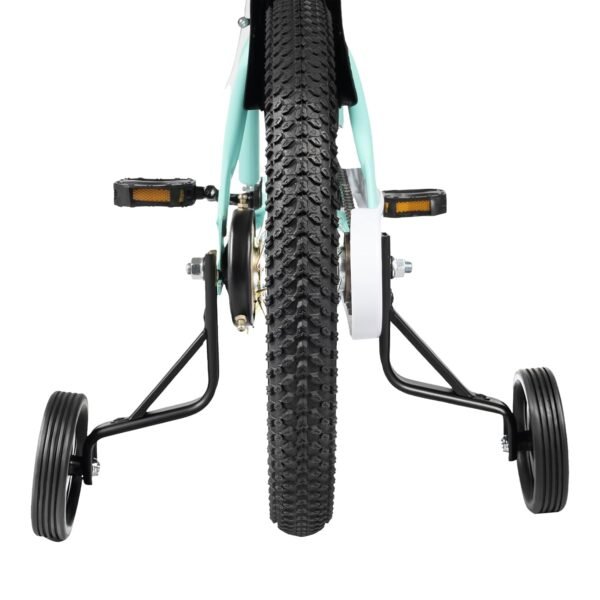 Jolre 16 Zoll Kinderfahrrad grün mit Stabilisatoren und sicherer Handbremse ideal für Kinder