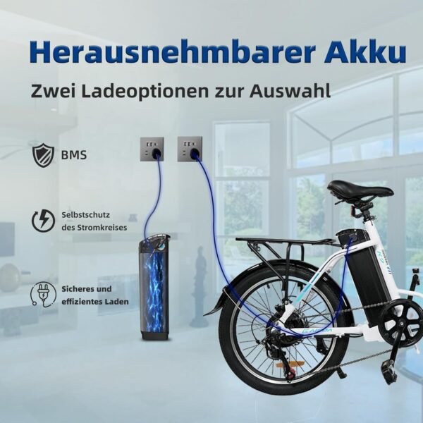 KAISDA E Bike Klapprad 20 Zoll mit 250W Motor und 75km Reichweite ideal für Stadtverkehr
