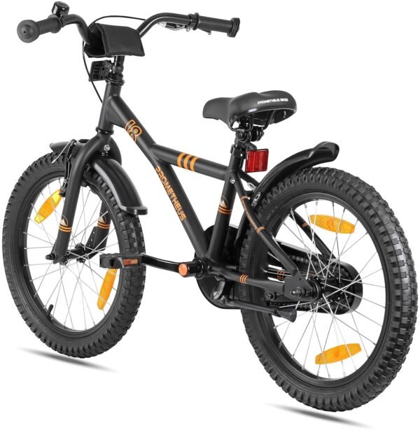 Kinderfahrrad 18 Zoll Jungen und Mädchen leicht sicher mit Rüc-trittbremse und Zubehör