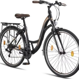 Licorne Bike Stella Premium City Bike in 20, 24, 26, 28 Inch Bicycle for Girls, Boys, Men and Women, 21 Speed Gears (6 Gears at 20 Inches) Dutch Bicycle City Bike