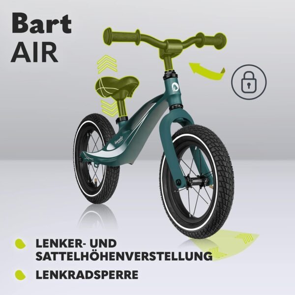 Lionelo Bart Air Kinderlaufrad Magnesiumrahmen 12 Zoll Höhenverstellbar Ultraleicht