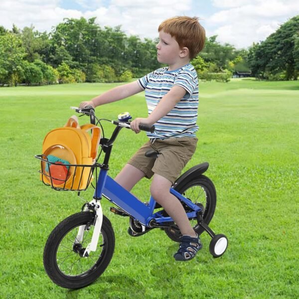 MINRS 14 Zoll Kinderfahrrad Blau robust sicher für Kinder von 3 bis 7 Jahren