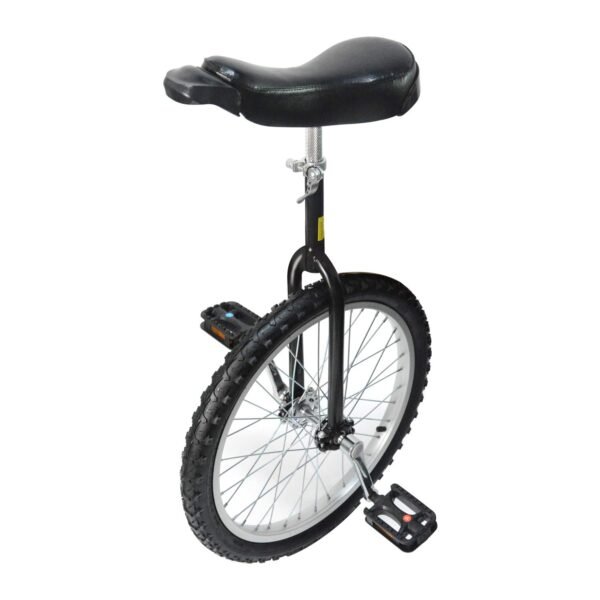 MYOYAY Unicycle 20 Inch Balance Training Height Adjustable Unicycle for Children Adults Unisex 20 Inch Unicycle Bicycle with Unicycle Stand, Black