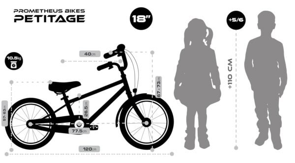 PROMETHEUS BICYCLES Retro Kinderfahrrad 18 Zoll Sicher, leicht und stylisch für Abenteurer ab 6 Jahren
