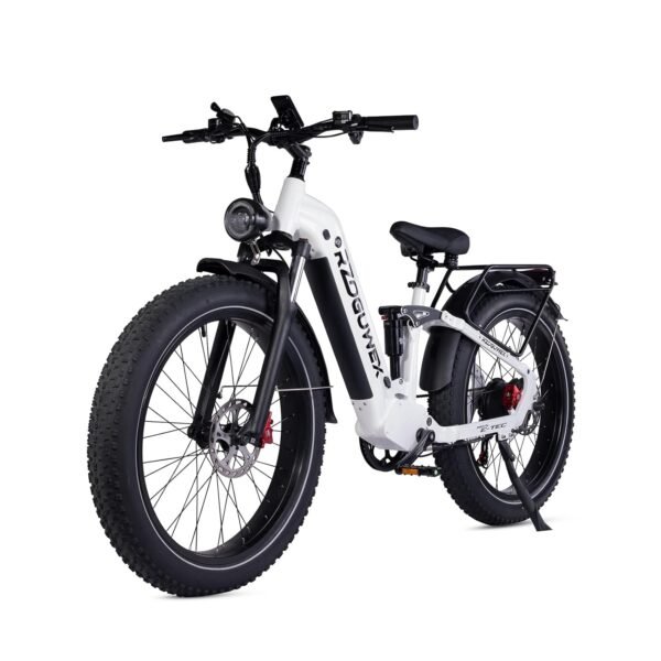 RZOGUWEX Electric Bicycle, 26 Inch Off-Road Ebike for Adults with Removable 48V 25Ah Lithium Ion Battery, 7 Speeds with Double Shock Absorbers and Double Hydraulic Disc Brake...