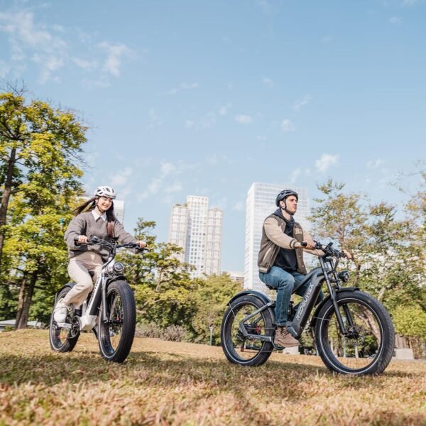 RZOGUWEX S7 Elektrofahrrad 26 Zoll Vollfederung mit starkem 48V Akku und hydraulischen Scheibenbremsen