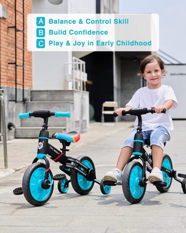 UBRAVOO 4-in-1 Kinder Laufrad flexibel mit Stützrädern und Pedalen für Abenteuer
