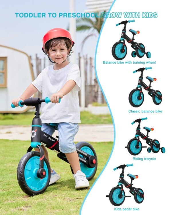 UBRAVOO 4-in-1 Kinder Laufrad flexibel mit Stützrädern und Pedalen für Abenteuer