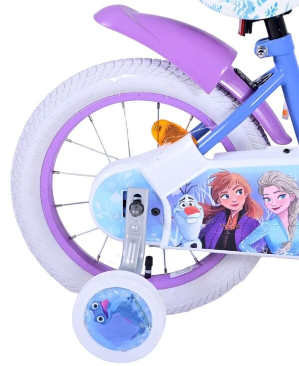 Volare Kinderfahrrad Frozen 2 14 Zoll mit Korb und Stützrädern ideal für Anfänger